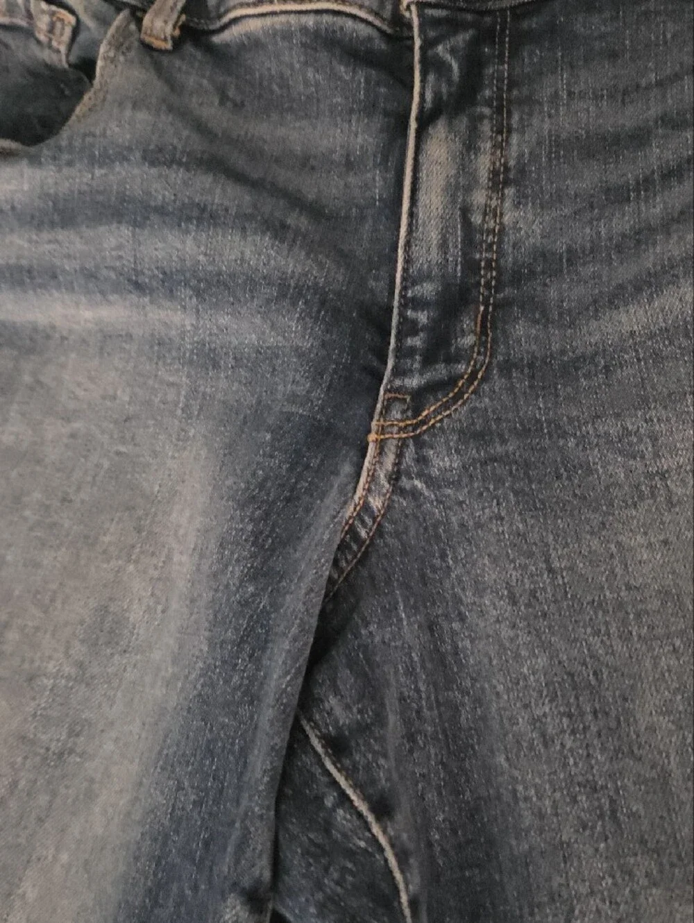 BKE Men's Ripped Boyfriend Jeans - Dark Blue Denim